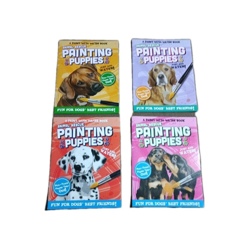 4 Animal Rescue Painting Puppies Books Paint With Water Just Add Water